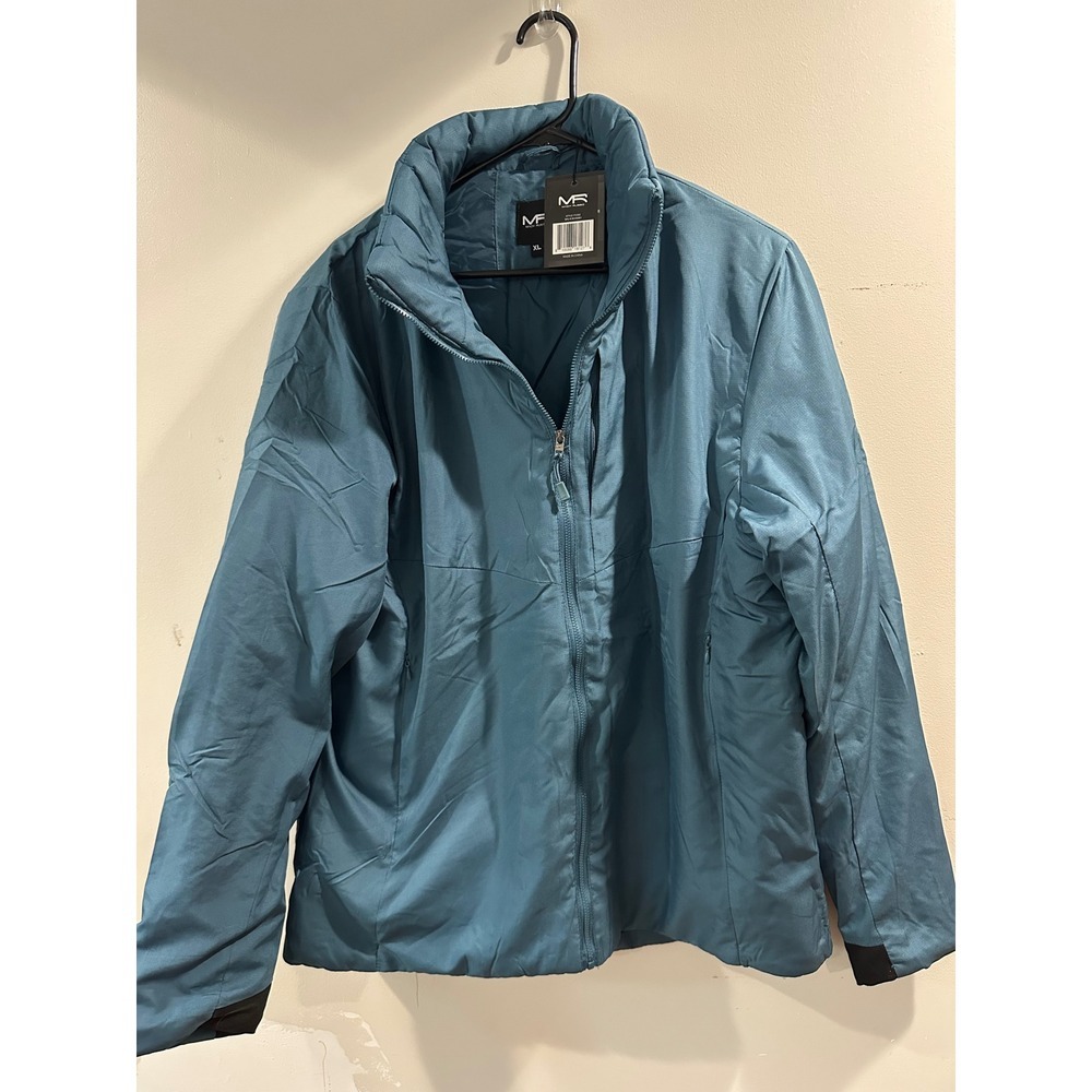 Mack Russo Mens XL Teal Blue Full Zip Puffer Jacket Insulated  NWT